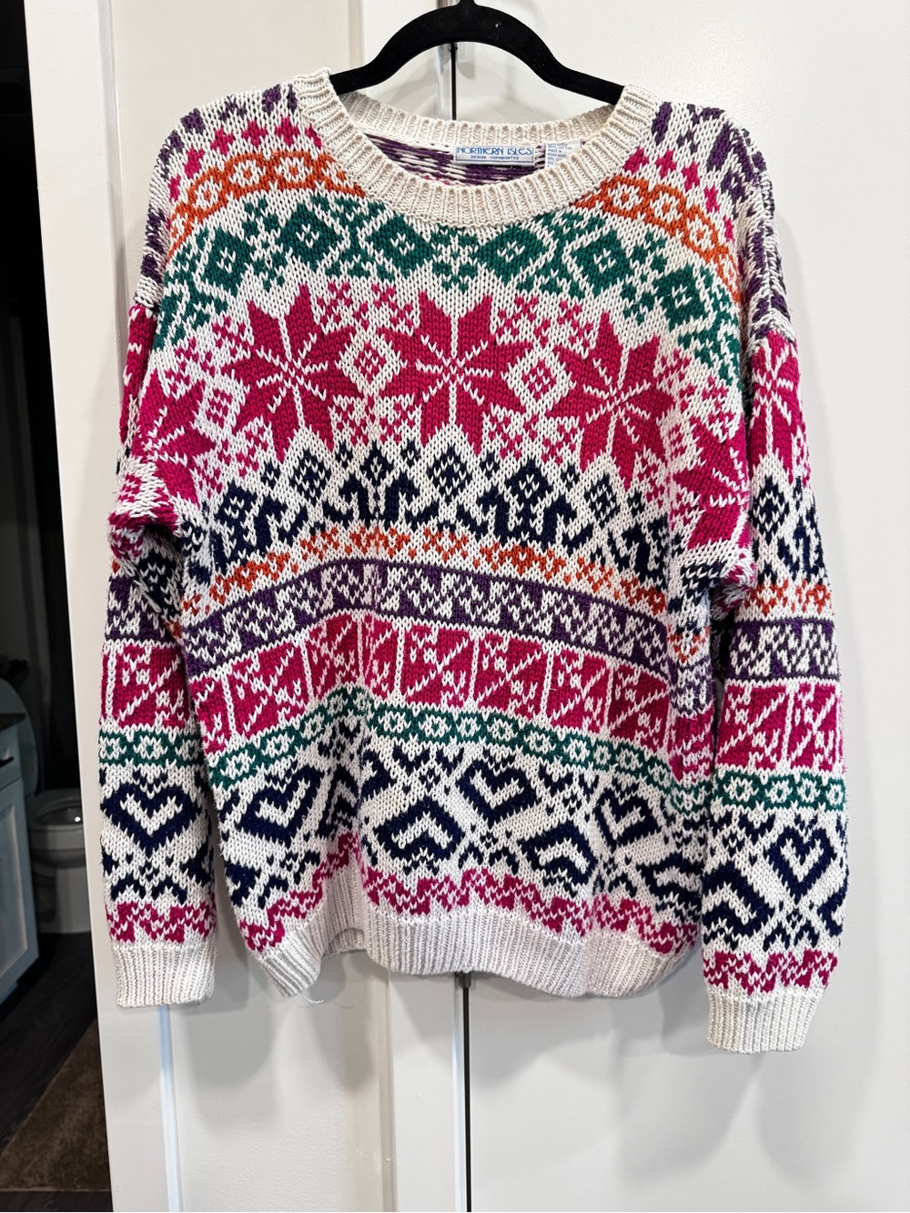 Colorful Fair Isle Crewneck Sweater - Multicolor